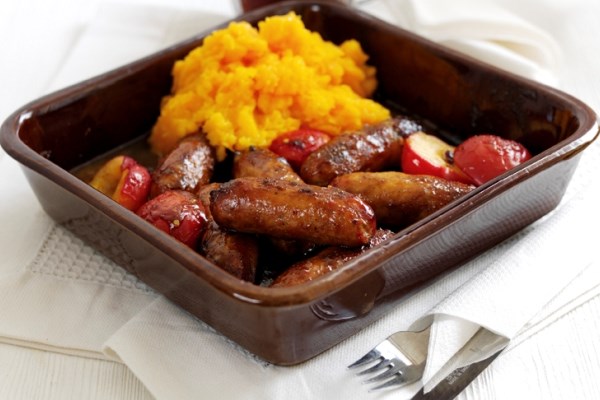 Sweet 'n' Spicy Bangers and Mash