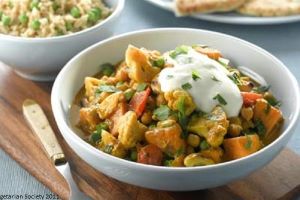 Chickpea & Cashew Korma with Spicy Rice