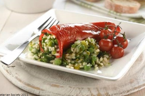 Risotto Stuffed Ramiro Peppers