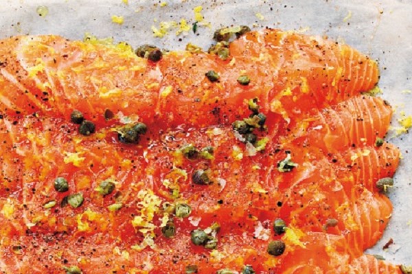 Salmon Baked on Parchment Paper with Capers and Caper Beurre Noisette - Tom Aikens