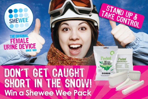 Win One of 10 Shewee 'Don't Get Caught Short in the Snow' Wee Packs