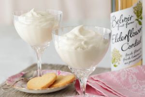 Elderflower Syllabub with Shortbread Hearts