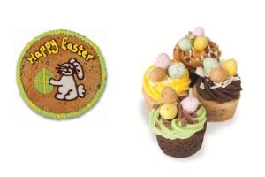 Win a Personalized Giant Iced Cookie and Easter Cookie Cupcake Bundle from Millie's Cookies