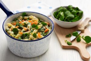 Pasta with Smoked Salmon, Horseradish and Watercress