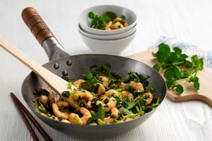 Spicy Prawns with Watercress