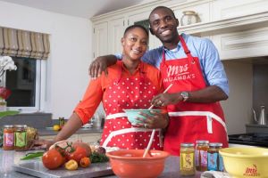 Footballer Fabrice Muamba and wife, Shauna, Launch Charitable Sauces at MediaCityUK Booths