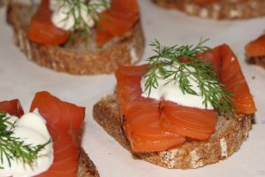 A Little Light Supper of Crackers and Salmon from Crosta & Mollica and Grants Smokehouse