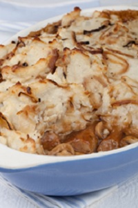 Sausage & Caramelised Onion Mash