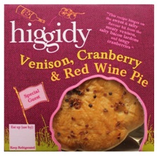 Higgidy Venison, Cranberry & Red Wine Pie