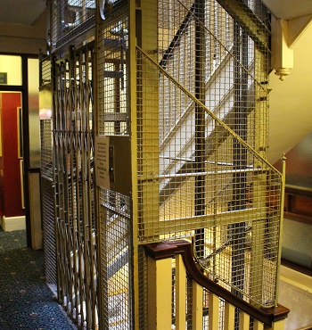 1927 trellis-gated lift Walpole Bay Hotel