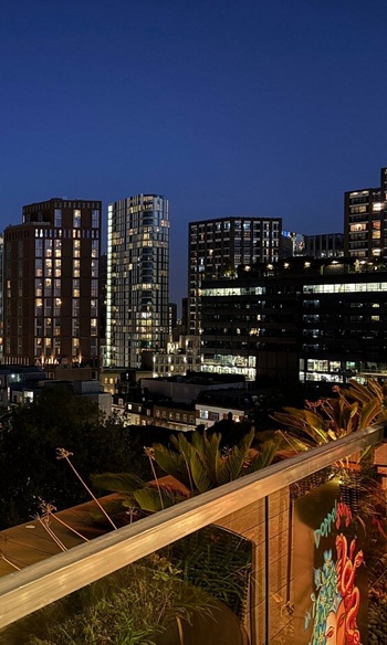 Hyatt Place Hotel, East End of London at Night